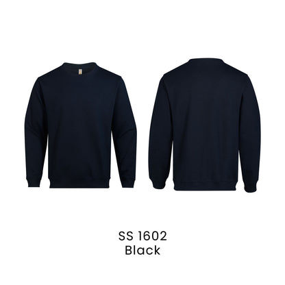 SS 1602 Black - SS16 crew neck sweatshirt