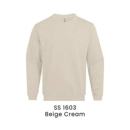 SS 1603 Beige Cream - SS16 crew neck sweatshirt