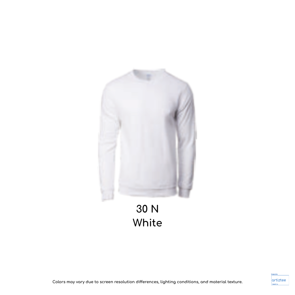 Sweatshirt Adult Crewneck Unisex 285gsm 88000 30N White