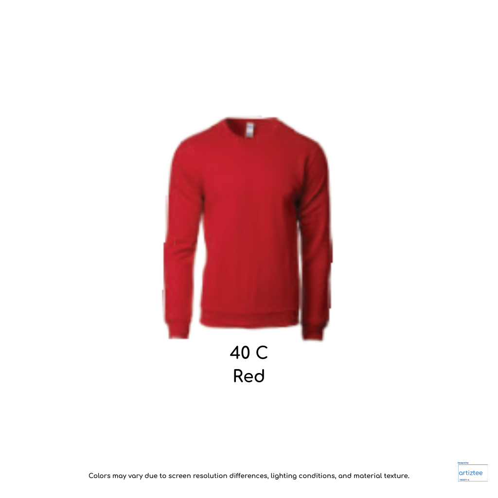 Sweatshirt Adult Crewneck Unisex 285gsm 88000 40C Red