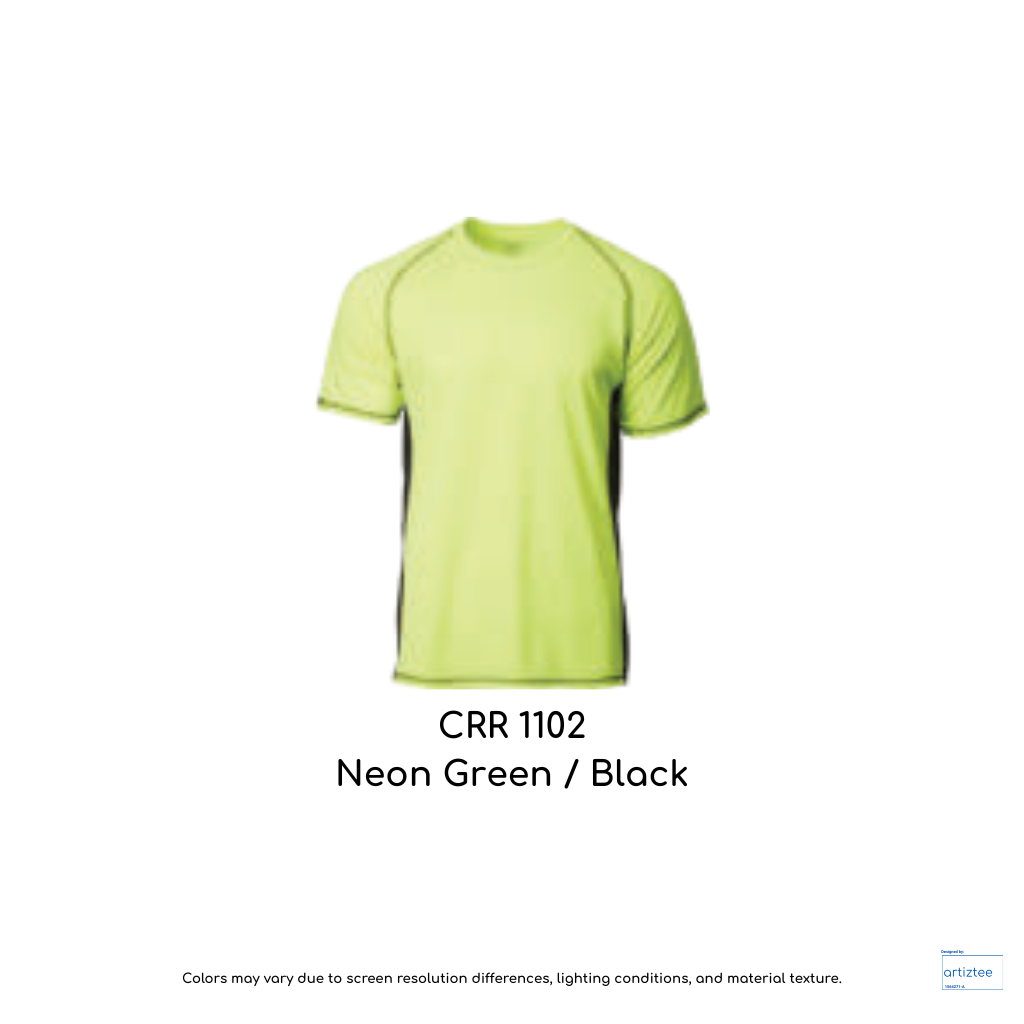 T-Shirt Storm Tee Unisex 160gsm CRR1102 Neon Green Black