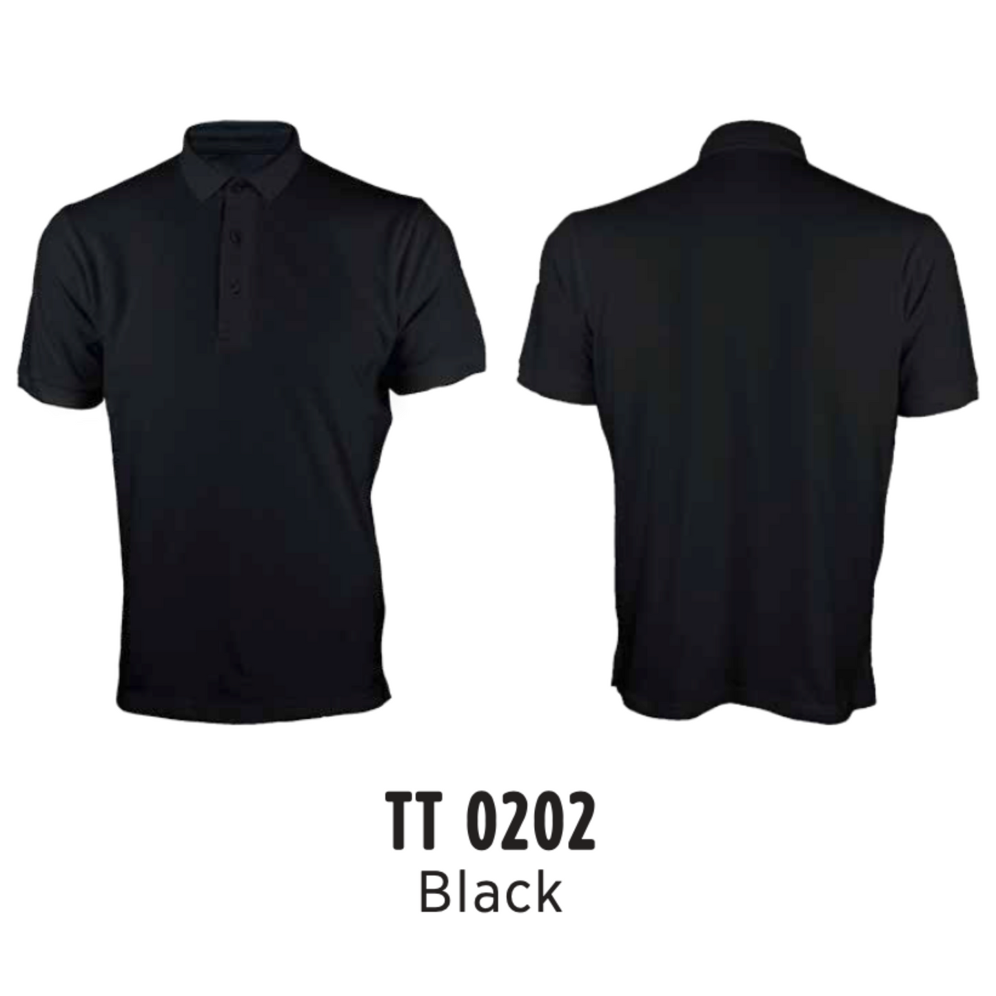 Premium Pique Polo Shirt | Black | TT0202