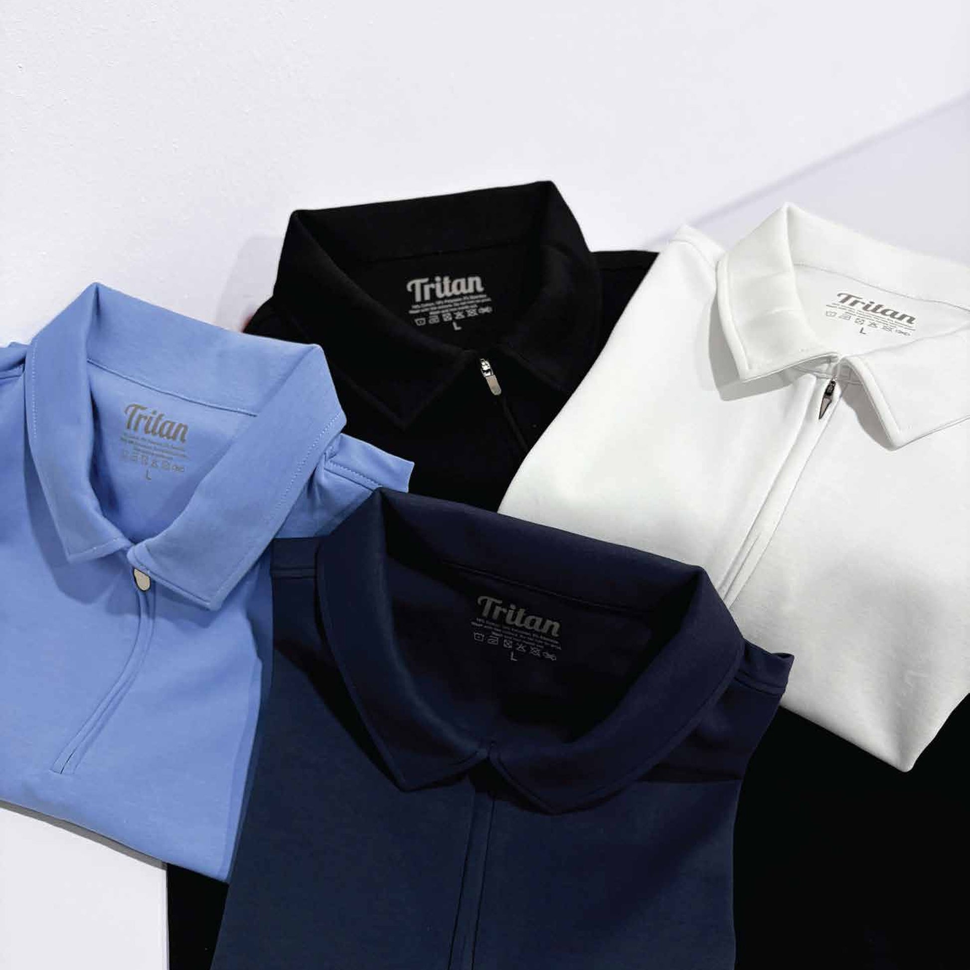 TT04 half-zip polo shirt detail view