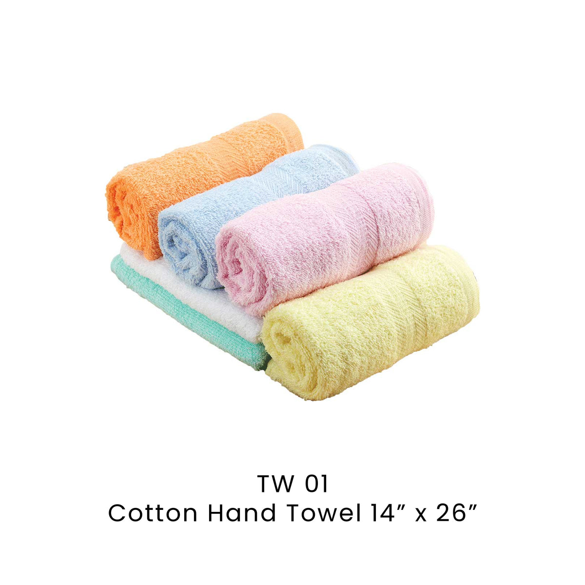 Hand Towel - Cotton 14" x 26" | All 6 Colours | TW01 | Artiztee