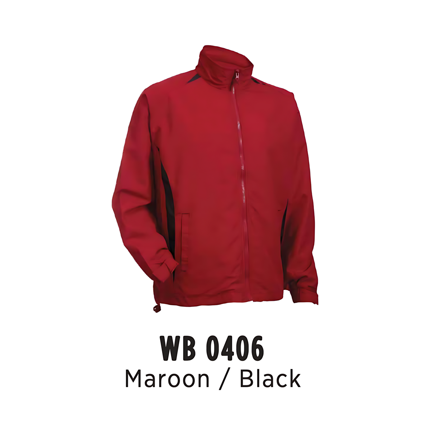 Windbreaker - Full-Zip | Unisex | Maroon/Black | WB0406