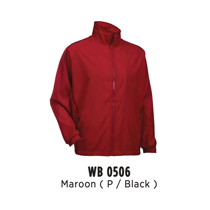 Windbreaker - Full-Zip | Unisex | Maroon (P/Black) | WB0506