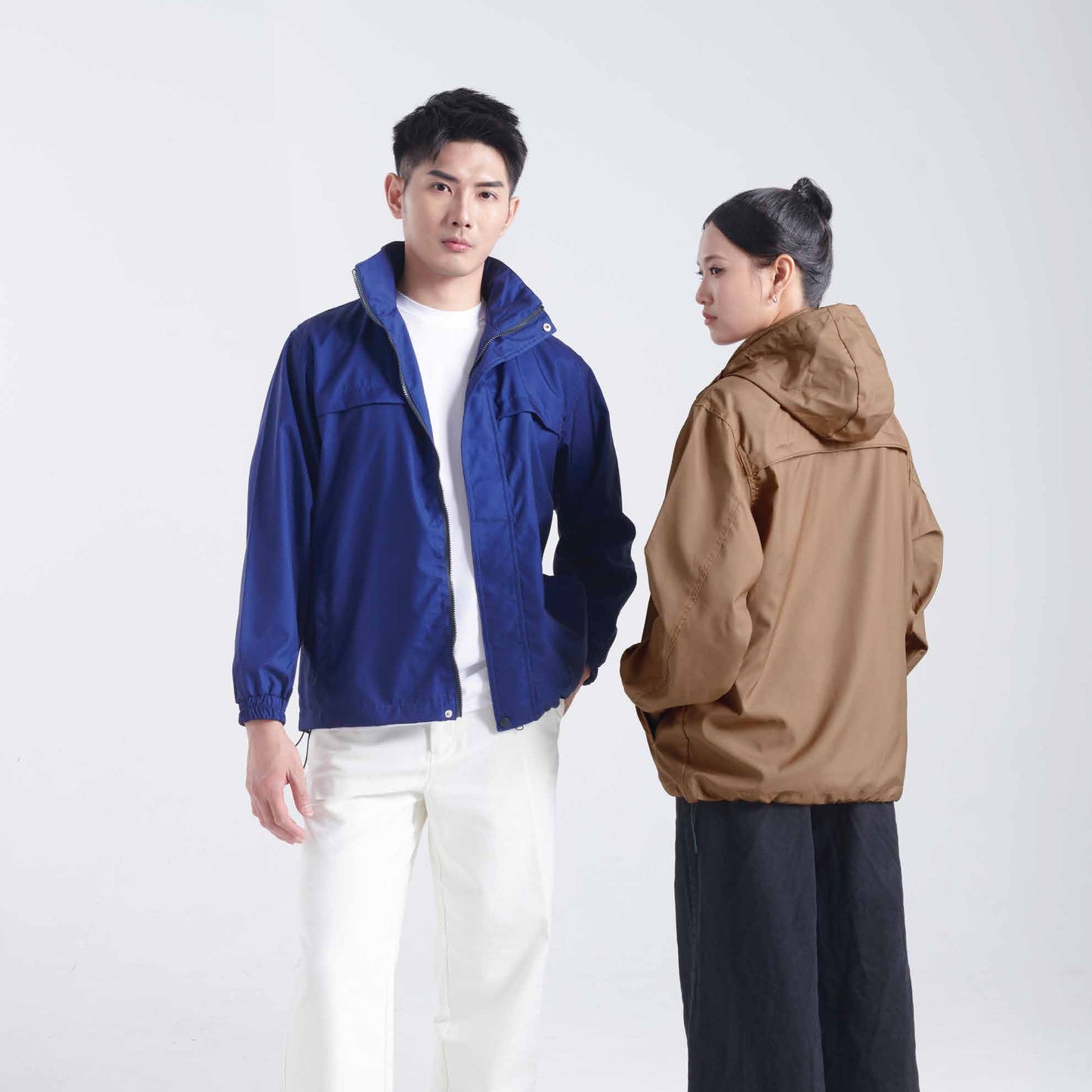 WB07 windbreaker jacket worn by a model