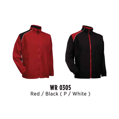 Windbreaker - Reversible | Full-Zip | Unisex | Red/Black (P/White) | WR0305