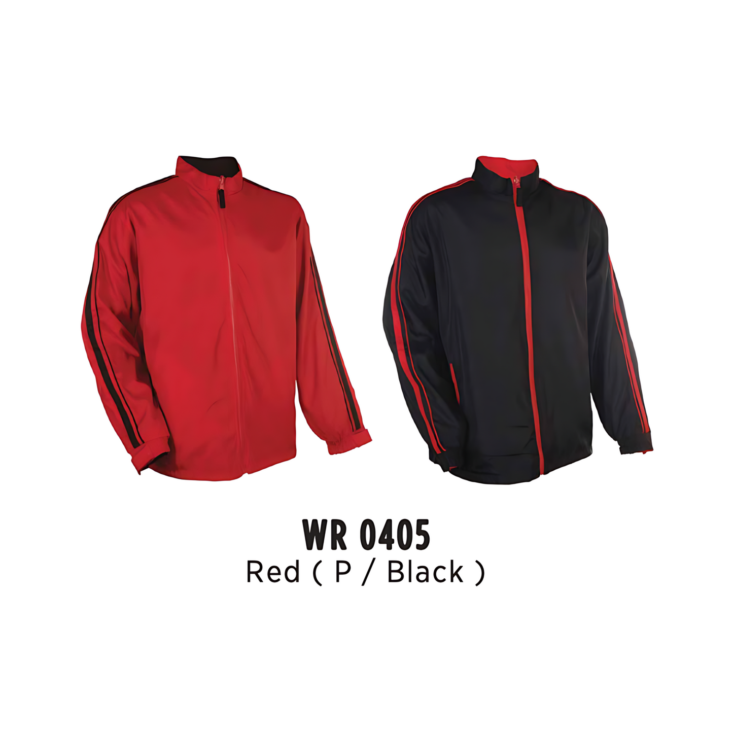 Windbreaker - Reversible | Full-Zip | Unisex | Red (P/Black) | WR0405