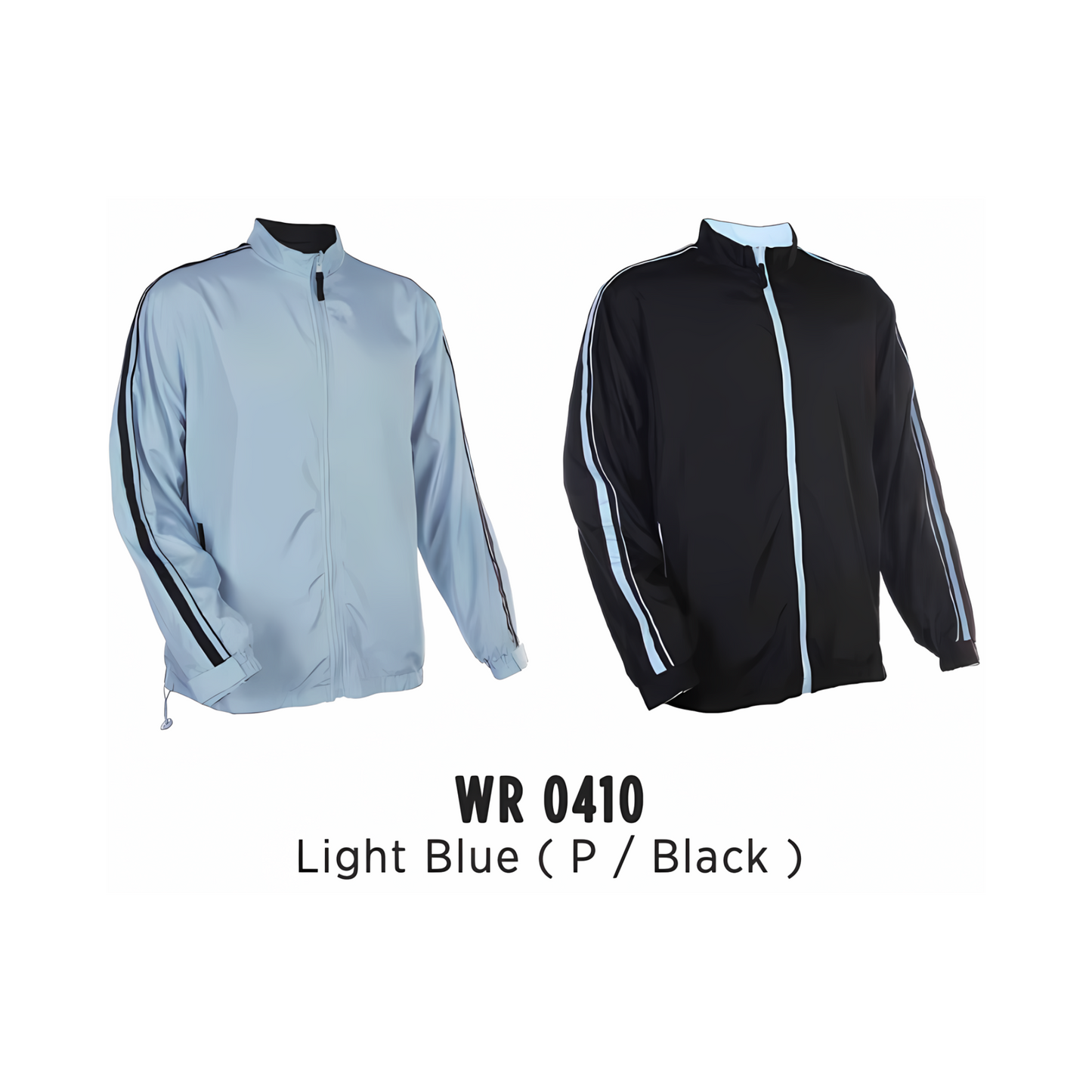 Windbreaker - Reversible | Full-Zip | Unisex | Light Blue (P/Black) | WR0410