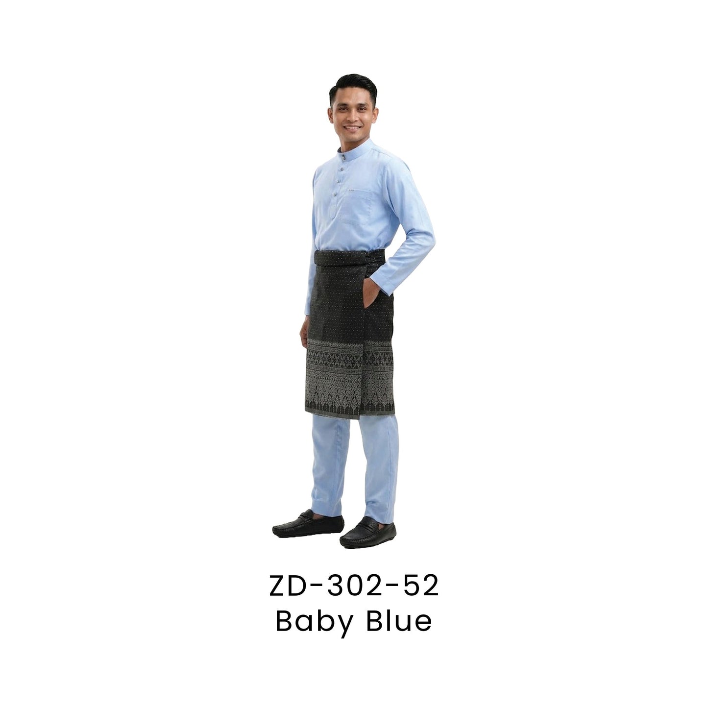 Baju Melayu - DanFine | 155gsm | ZD-302 Slim Fit | Baby Blue | ZD-302-52 | Artiztee